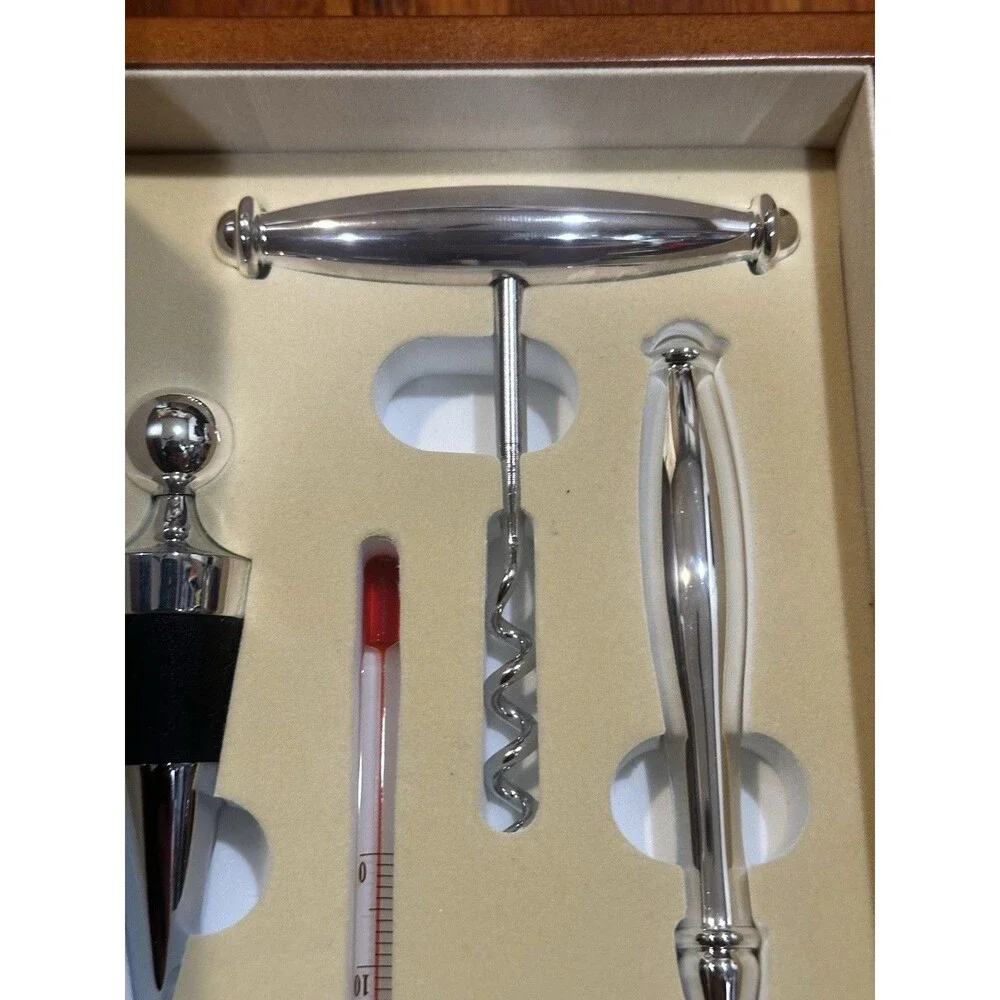 Vintage 1990’s Toll Brothers Home Builders Metal Barware Bar Tool Set - NOS